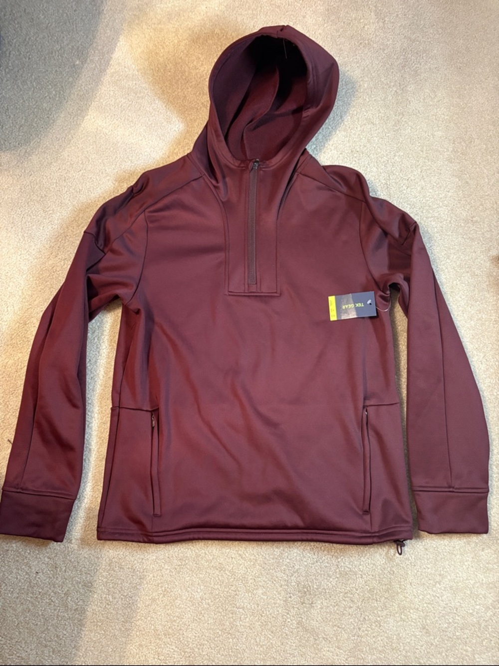 Tek Gear Maroon Half-Zip Hoodie